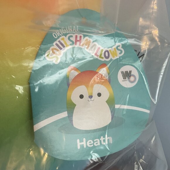 Squishmallows Heath Rainbow Husky Puppy Dog 12" Plush - Picture 6 of 8